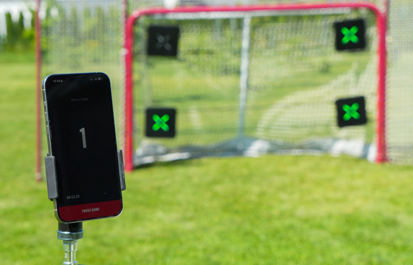XDT targets on a hockey goal during training, photo 2