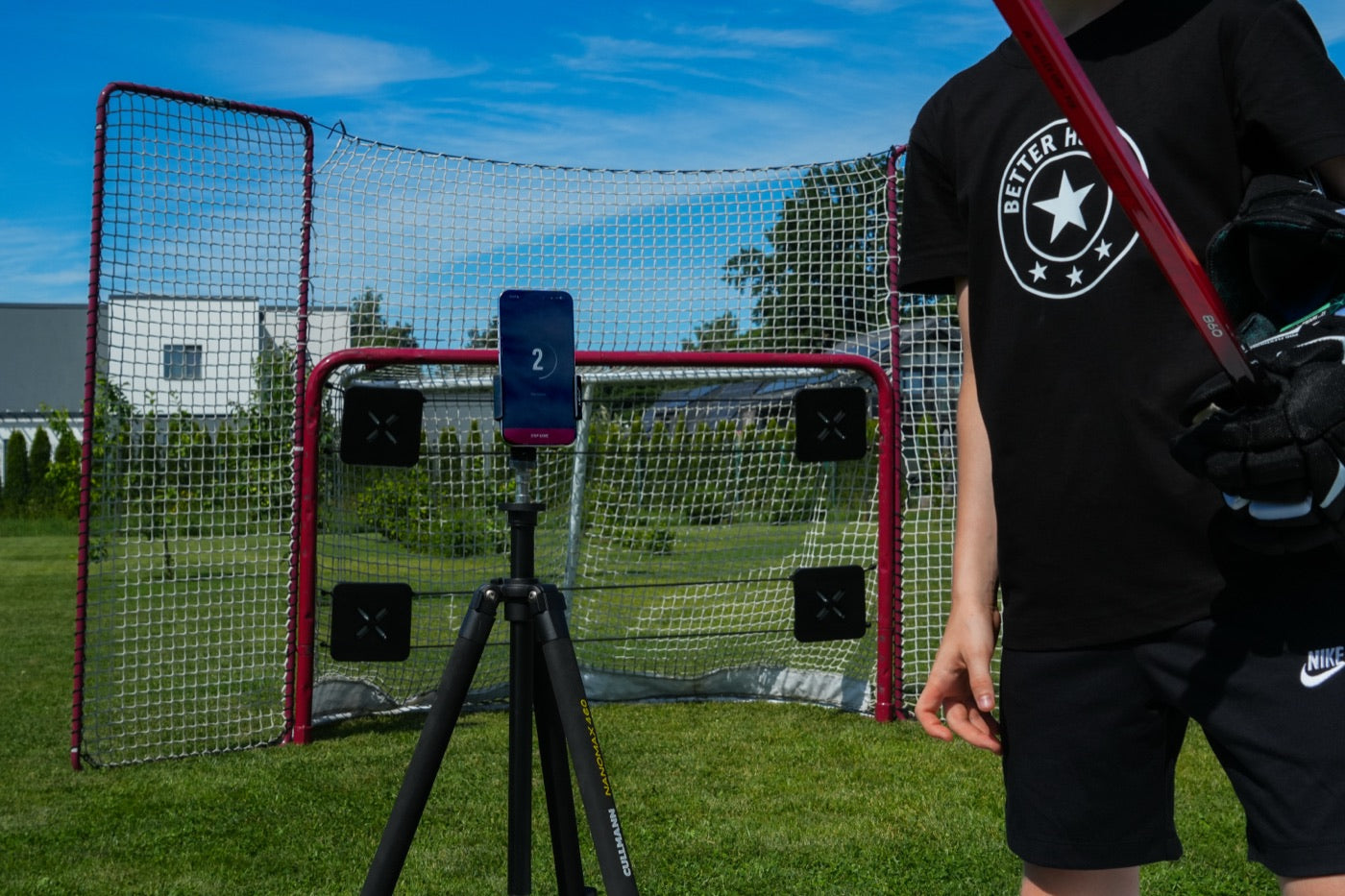 XDT targets on a hockey goal during training, photo 6