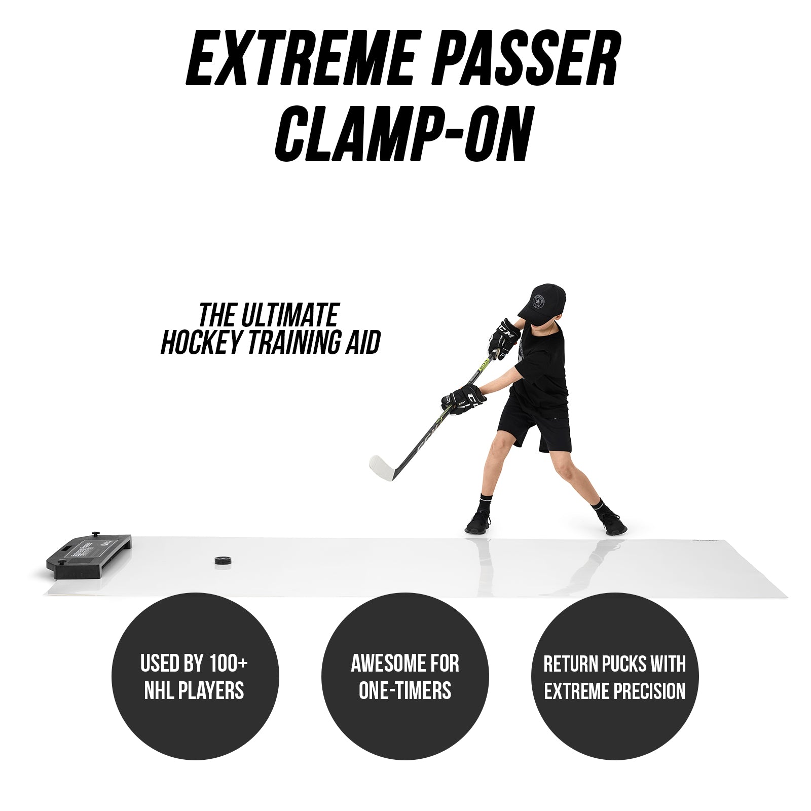 Better Hockey Passing Kit Shooting Pad with Puck Rebounder - Thumbnail 5